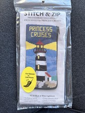 Stitch Zip Lighthouse Needlepoint Eyeglass Case Alice Peterson Princess Cruise