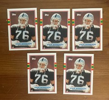 Lot Of 5- 33T Steve Wisniewski -Los Angeles Raiders - 1989 Topps Traded Football