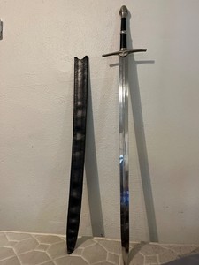 two handed sword, edge is dull, but good condition.