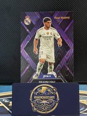 Brahim Díaz - 2025-26 Daka Top Audience Real Madrid Purple Wave Refractor /175