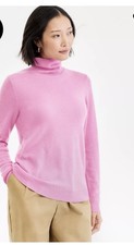 NWT Charter Club Women's 100 Cashmere Turtleneck Sweater Fuchsia Petal M