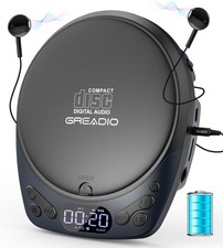 Portable CD Player with Headphones, Rechargeable Discman CD Player for Car Hom