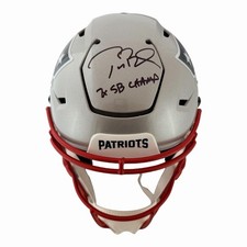 Tom Brady Signed Patriots Speed Flex Full Size Helmet Fanatics BAS 7x SB Champ