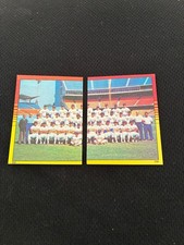 1981 WORLD SERIES CHAMPIONS L.A. DODGERS (2) STICKER SET TOPPS BASEBALL CARD !!