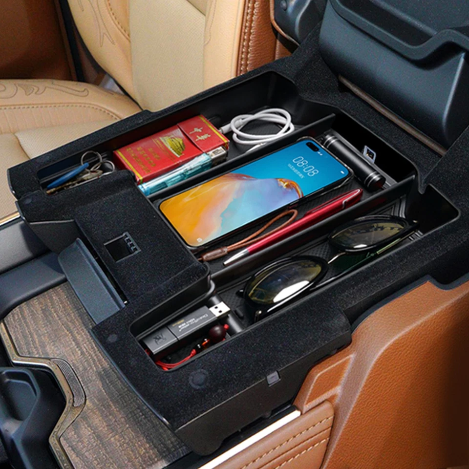 for Dodge Ram 1500 2500 3500 2019-2026 Car Center Armrest Storage Box Organizer - Image 2 of 4