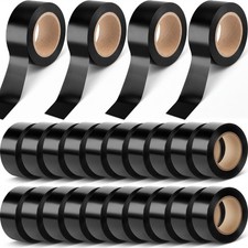 20 Rolls Black Electrical Tape Waterproof 1 in x 66 ft
