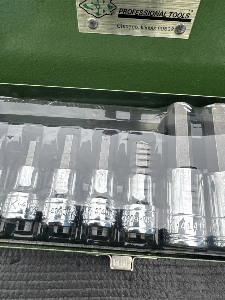 SK Tools USA  19734 9pc METRIC Hex head / Allen 4-17mm 3/8” 1/2” Drive Nos - Image 3 of 4