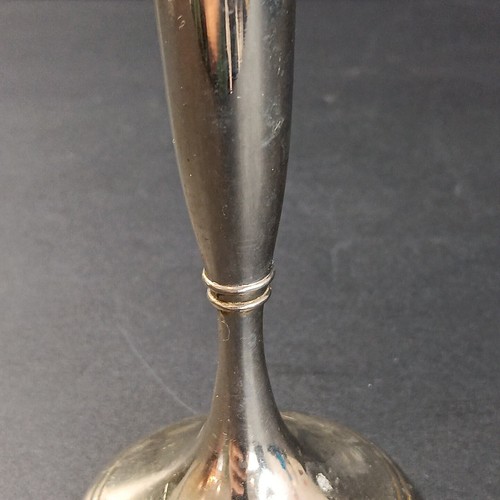 Silver Plated 7 Inch Tall Vase Uni EP SP Zinc Unpolished X - Picture 6 of 7