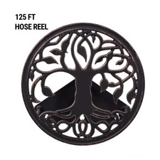 Liberty Garden 125 Ft Wall Mounted Garden Hose Reel Cast Aluminum Hose Hanger