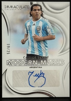2024-25 Panini Immaculate Argentina Carlos Tevez Modern Marks Auto
