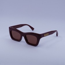 Gucci GG1773SA 002 Shiny Burgundy/Brown 51-19-145 Sunglasses New Authentic