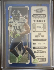 Panini Contenders Optic DK Metcalf Season Ticket #52 Blue Prizm /99 Seahawks
