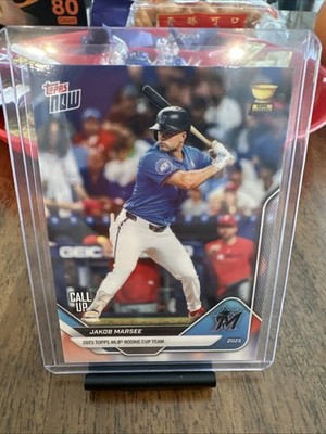 2025 Topps Now Rookie Cup Team- Call-Up Jakob Marsee (RC) RC-8 Miami Marlins