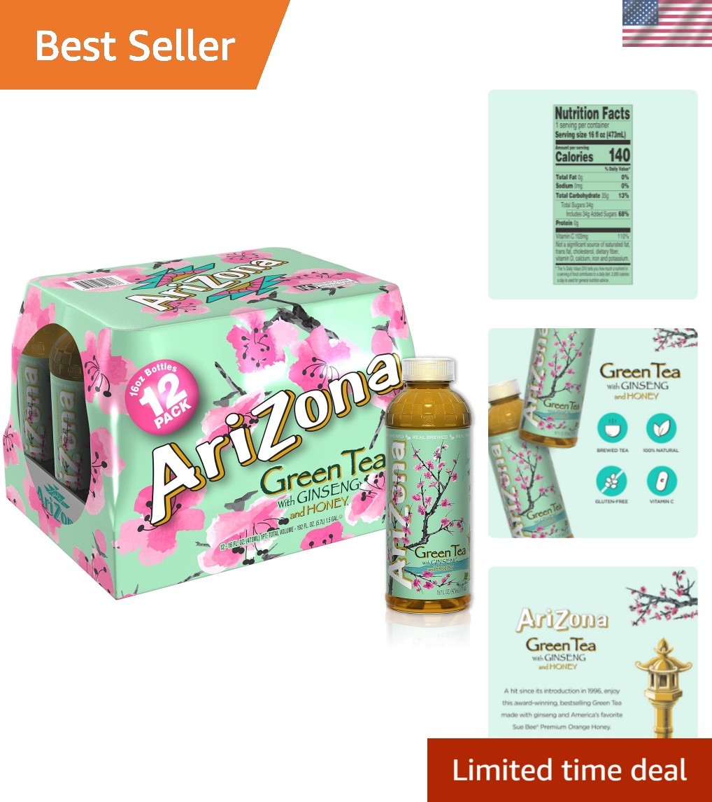 With Ginseng And Honey, 16 Fl Oz Pack Of 12