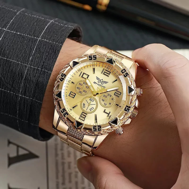 Men's Watch Casual Big Face Watch  Luxury Dial  Quartz