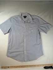 Chaps Mens Short Sleeve Button Down Seersucke...
