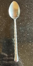 1 Gibson Home KEATON II Hammered Stainless Steel TEASPOON 7” Glossy