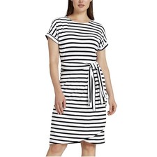 Chaps Women's Crewneck Super Soft Jersey Belted T-Shirt Dress Size Medium