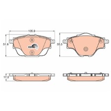 Satz Bremsbeläge Bremsklötze hinten für Opel Grandland-Grandland X A18 | 2446