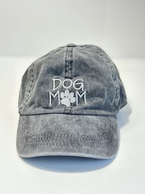 David and Young Dog Mom Paw Cap Womens Adjustable Gray Hat
