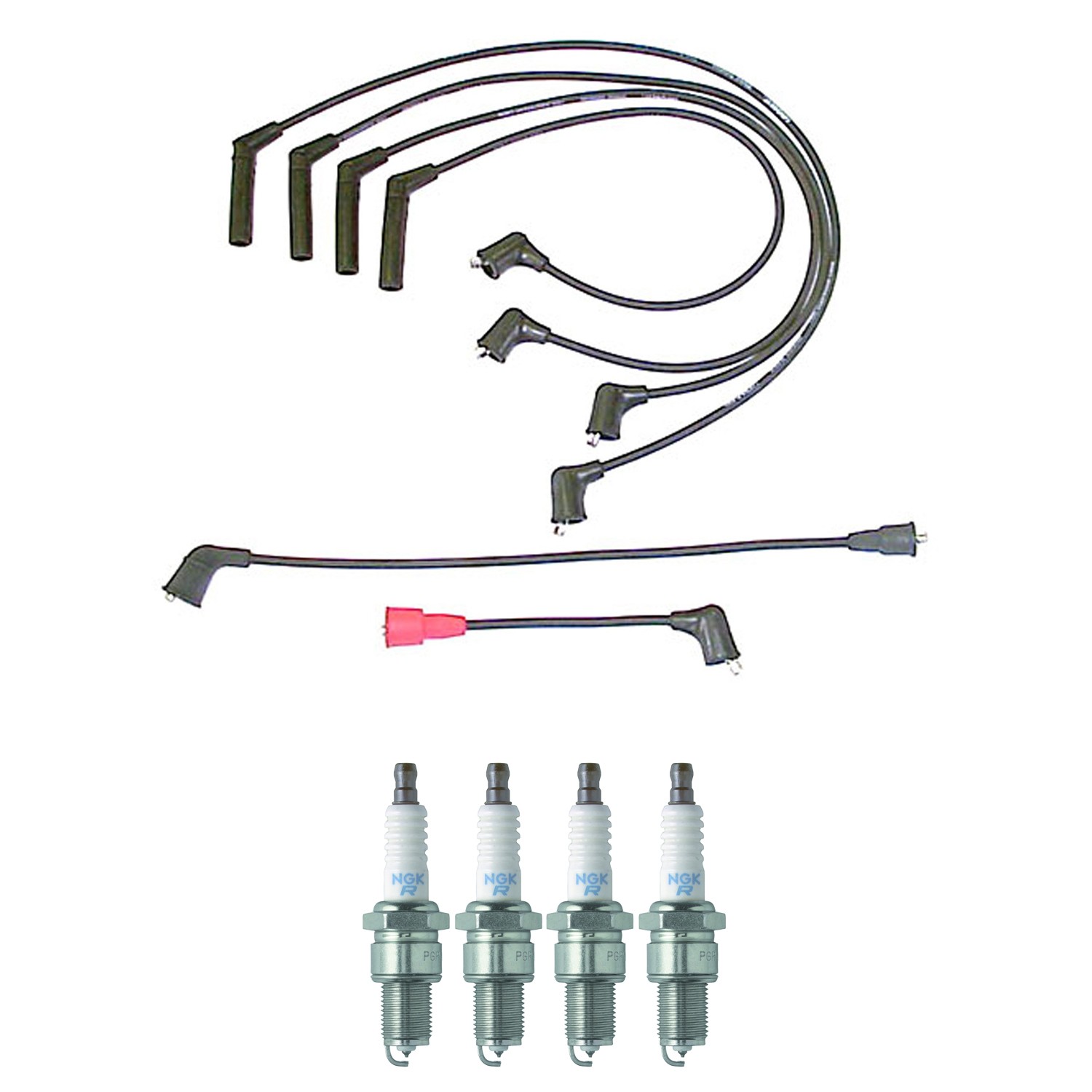 Denso Ignition Wires and NGK Spark Plugs Kit for Dodge Colt 91 1.5L L4 VIN A