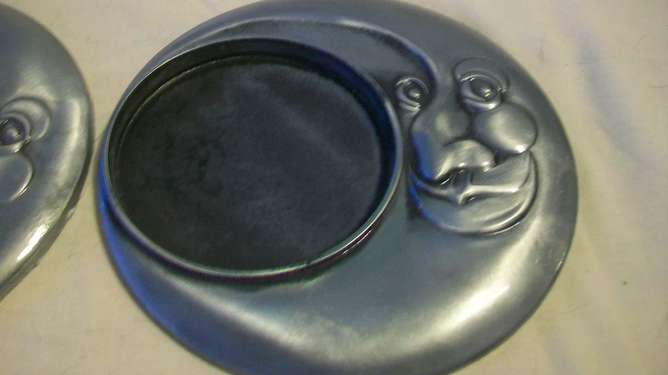 PAR DE CANDELABROS VOTIVOS DE METAL LUMINESSENCE, DISEÑO LUNA Foto 2 de 4