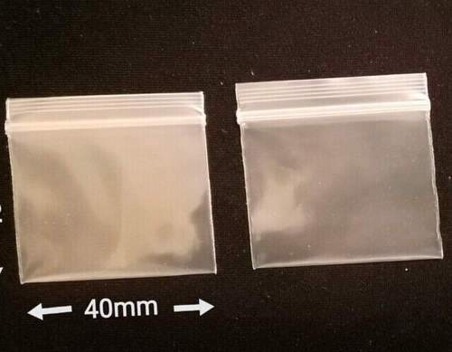 100 to 1000 pcs - 4cm x 4cm Clear Grip Seal Baggies Zip Lock Resealable Bags - Picture 2 of 5