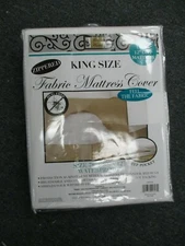 Better Home Zippered FABRIC Mattress Cover Waterproof Bug Free KING SIZE New !!