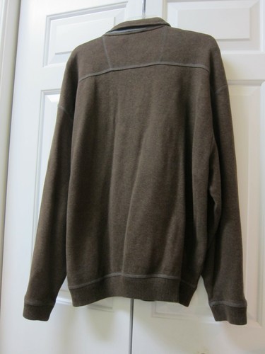 MENS TOMMY BAHAMA XL 100% COTTON SWEATER 1/4 ZIP RARELY EVER WORN - Picture 4 of 5