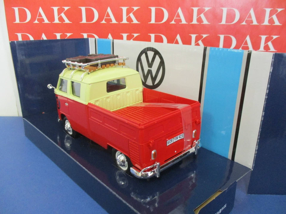 Die cast 1/24 Modellino Furgone Van Volkswagen Type 2 T1 Pickup N08 w/Roof Rack - Immagine 3 di 4