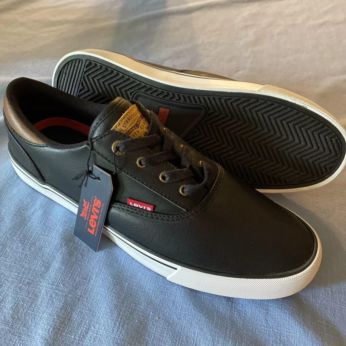 NEW Levi&#039;s Ethan Cacti Black Athletic Comfort Fashion Sneakers Shoes 12 | eBay