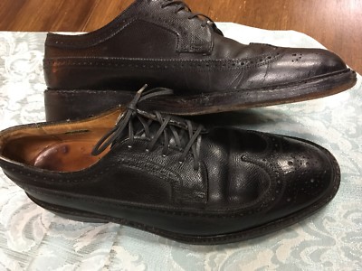 Florsheim‎ Imperial Men\'s 8.5 D Black Leather Dress Shoes Vintage Wingtip Derby s-l400.jpg main image 3