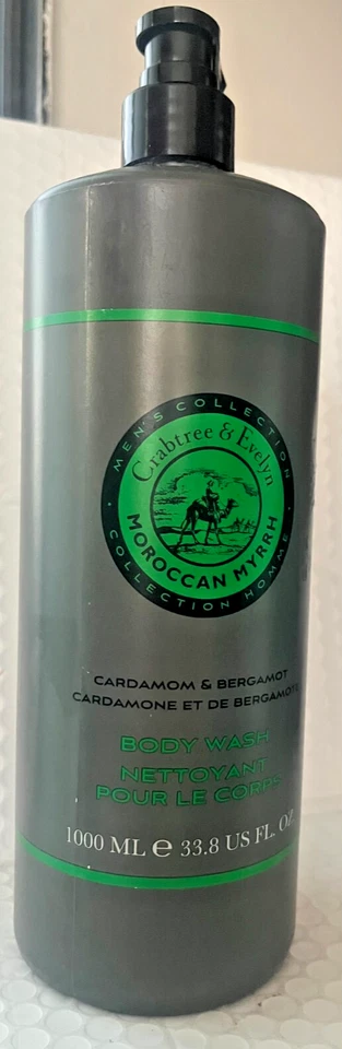 CRABTREE&EVELYN MEN'S MOROCCAN MYRRH BODY WASH CARDAMOM &BERGAMOT 33.8FLOZ - Image 2 of 3