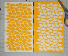 Giraffe Print High Heat Vinyl Stencil Kit - 2x 11"x6" Sheets Durable Easy to Use