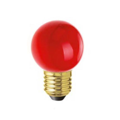 LAMPADINA ROSSA LED, E27, GLOBETTA G45, 1W, 130 LM, COLORE CALDO 2700K, CLASSE A