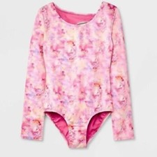 Cat  Jack Pink Splatter Long Sleeve Dance Gymnastics Leotard Size XL 14/16 