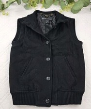 Ralph Lauren Women's Black Label Angara Wool Black Vest Made In USA Size 2