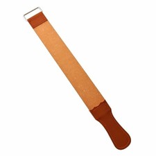 Cuchillo de cinturón de cuero real doble cara afilador afilador peluquero nuevo