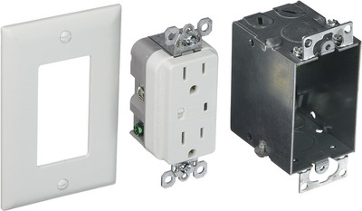 Legrand - Onq Duplex Outlet Kit Provides Power and Surge Protection to Networkin