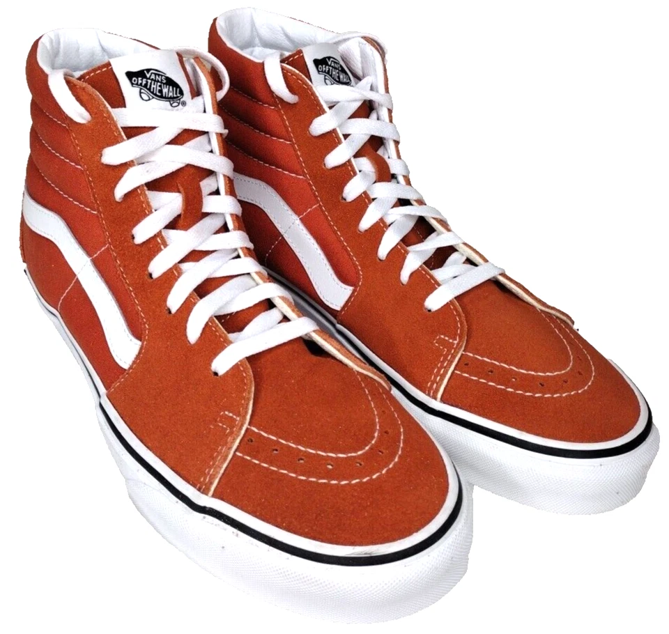 Burnt orange top high top vans