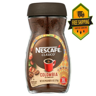 Nescafe Clasico Colombia Medium Roast Instant Coffee, 6 oz