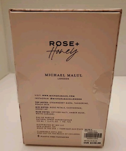 Rose + Honey 3.4 oz 100 ml EDP spray for Woman by Michael Malul New Open Box - Picture 4 of 6