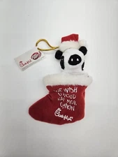 2008 Chik Fil A Cow Ornament Mini Stocking We Wish You Would Eat More Chicken 