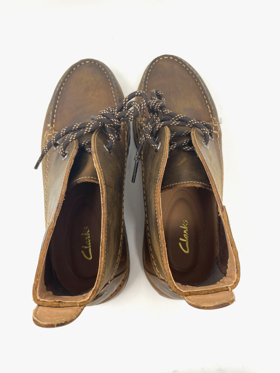 Clarks Durston Mid Leather Chukka Boots Brown Beeswax Mens 10.5 M Clarks | Shoes | Clarks Durston Mid Beeswax Leather Laceup  main image 2