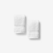 Legends Sterling White Solid Supima Cotton Wash Cloth Set of 2 