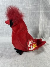 Rare Mac the Cardinal Beanie Baby 1998/1999 with multiple tag errors VGC