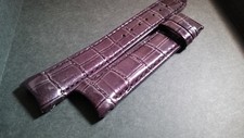 Genuine Tissot band model 1853 alligator SHINY GRAY GREY 18/16mm, 110/75 lengths