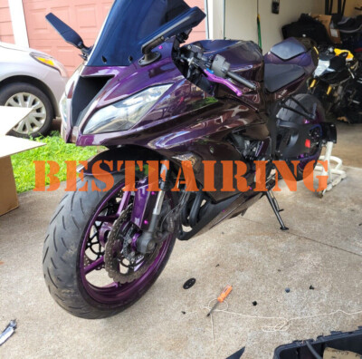 アクセサリー VS Chameleon Purple Gold Fairing Kit +Bolts For Kawasaki Ninja