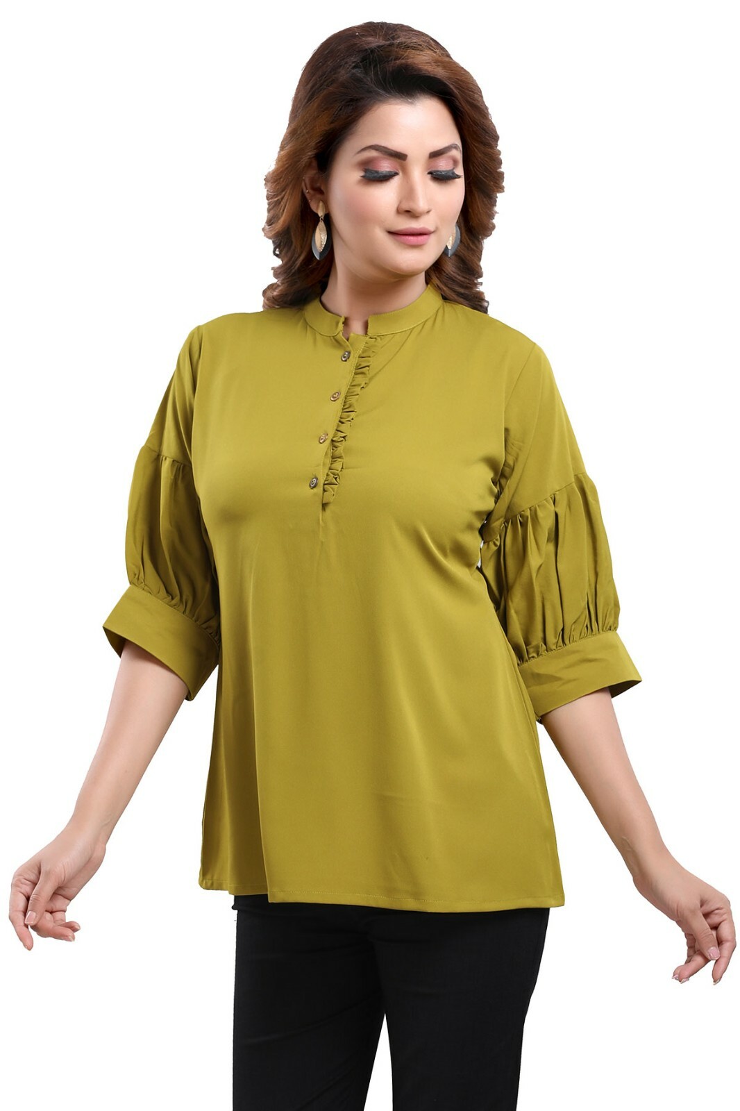 Bimba Tunica Da Donna Anarkali Svasata In Cotone Kurti Etnico Ricamato - Foto 11