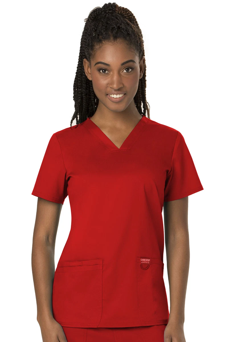 Red Size S Scrub Tops for sale | eBay